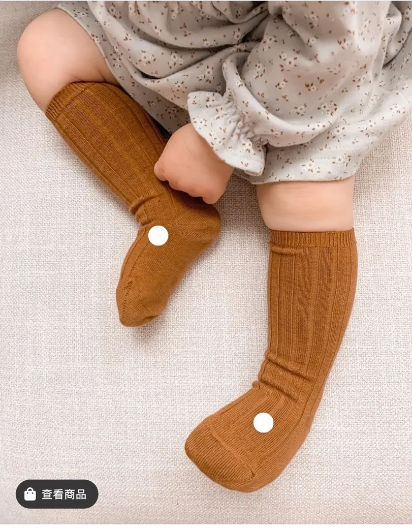 Baby girls candy color fashion all-match Knee Highs Autumn Winter 1-8 years cotton casual socks 210508