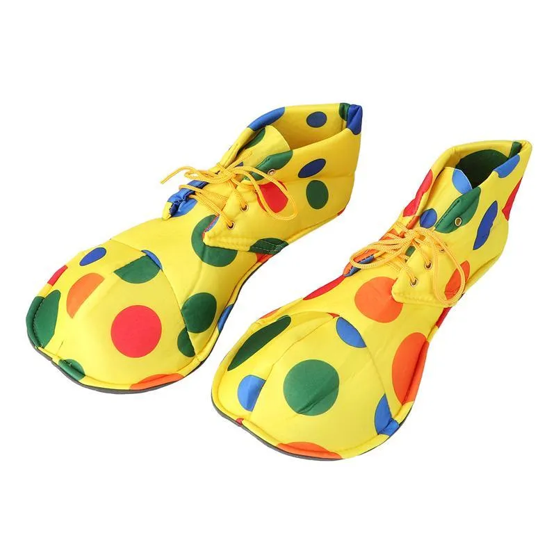 1 paio di scarpe da clown di Halloween Copri costumi Accessori Forniture eventi feste in costume di fantasia commedie adulti unisex