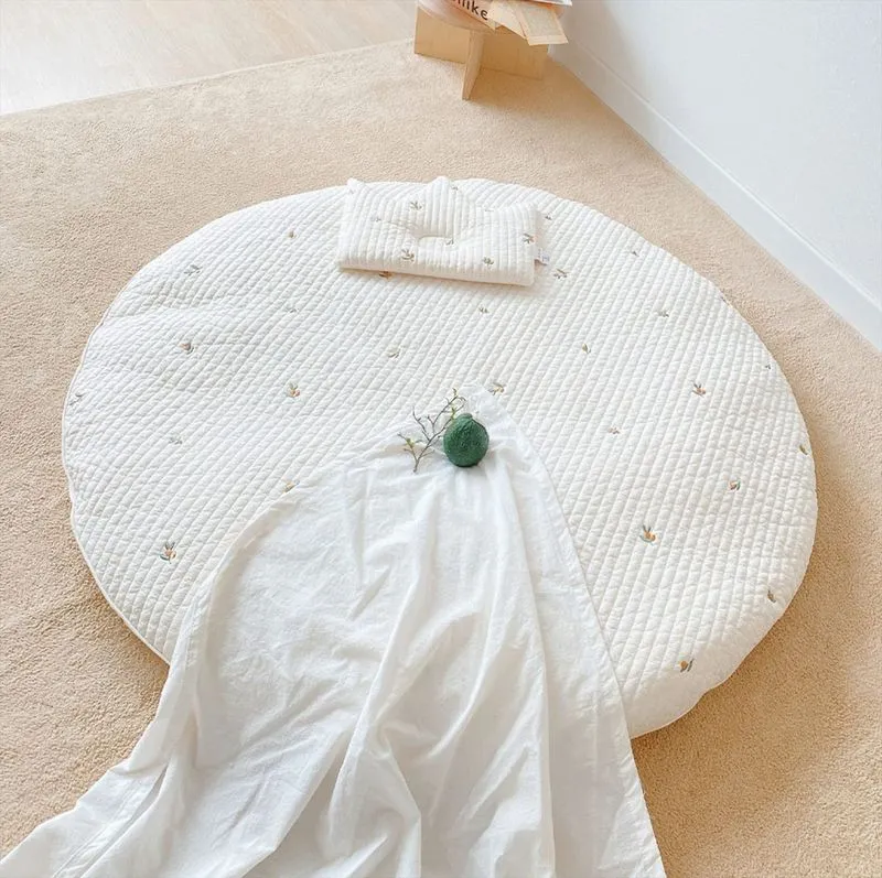 Baby Play Mata urodzona okrągła poduszka poduszka poduszka dla dzieci poduszka gruba bawełniana podkładka na dywan dywan dywan dywan Baby 2202122761255