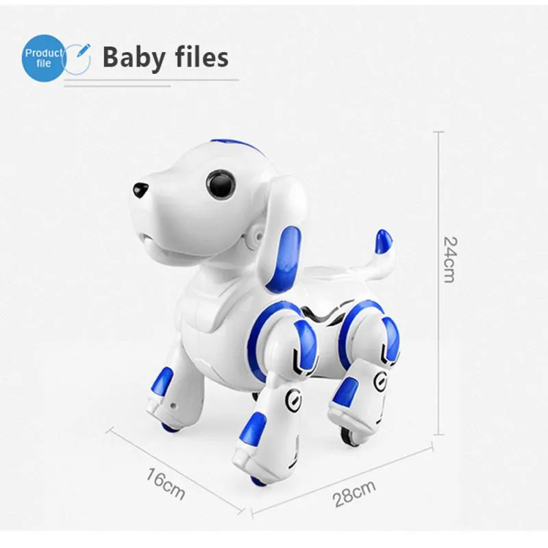 Électronique RobotsNew Télécommande Intelligente Robot Chien Programmable 2.4G Sans Fil Enfants Jouet Intelligent Parlant Robot Chien Électronique