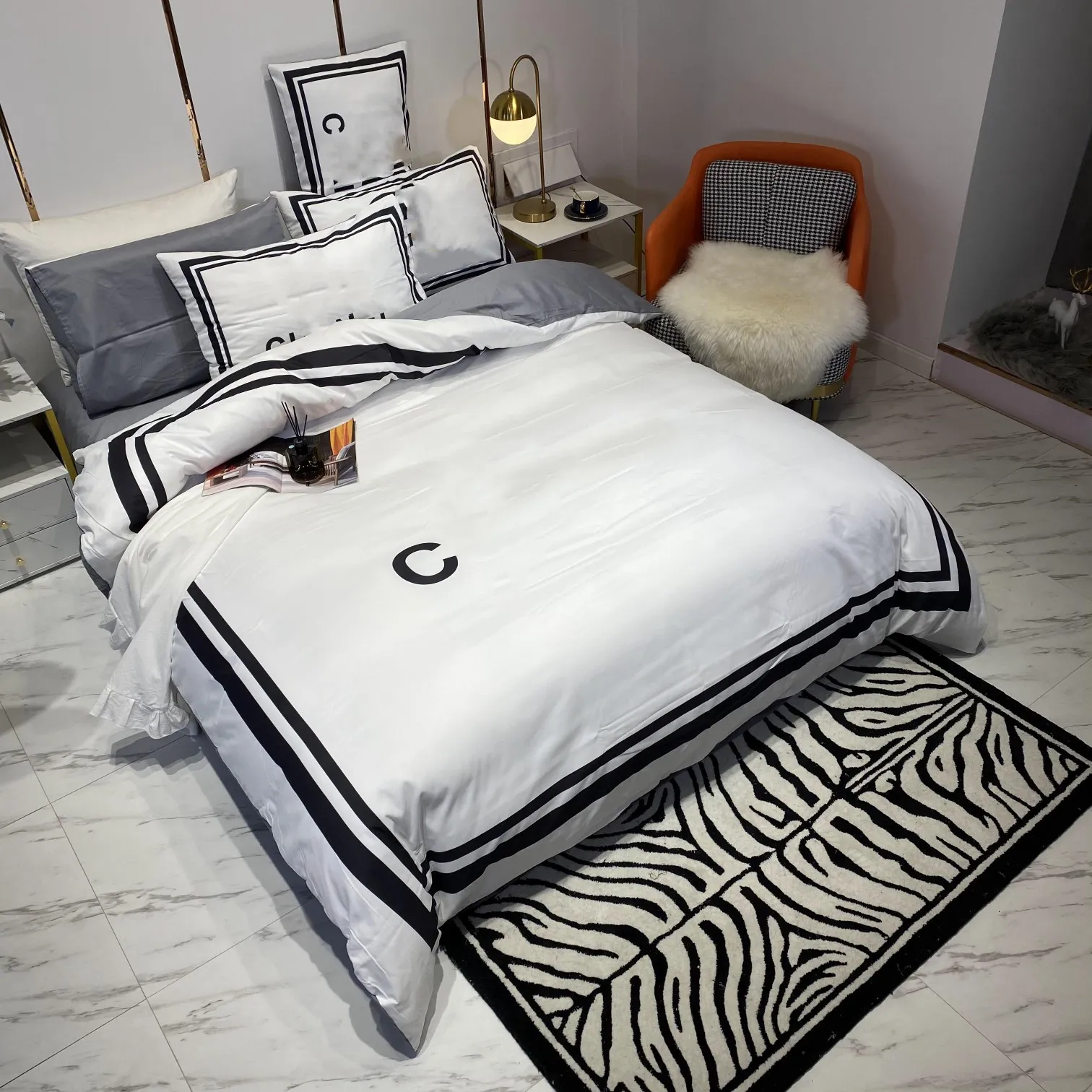 white black fashion designers bedding sets luxury duvet cover king queen size bed sheet pillowcases designer comforter set299q