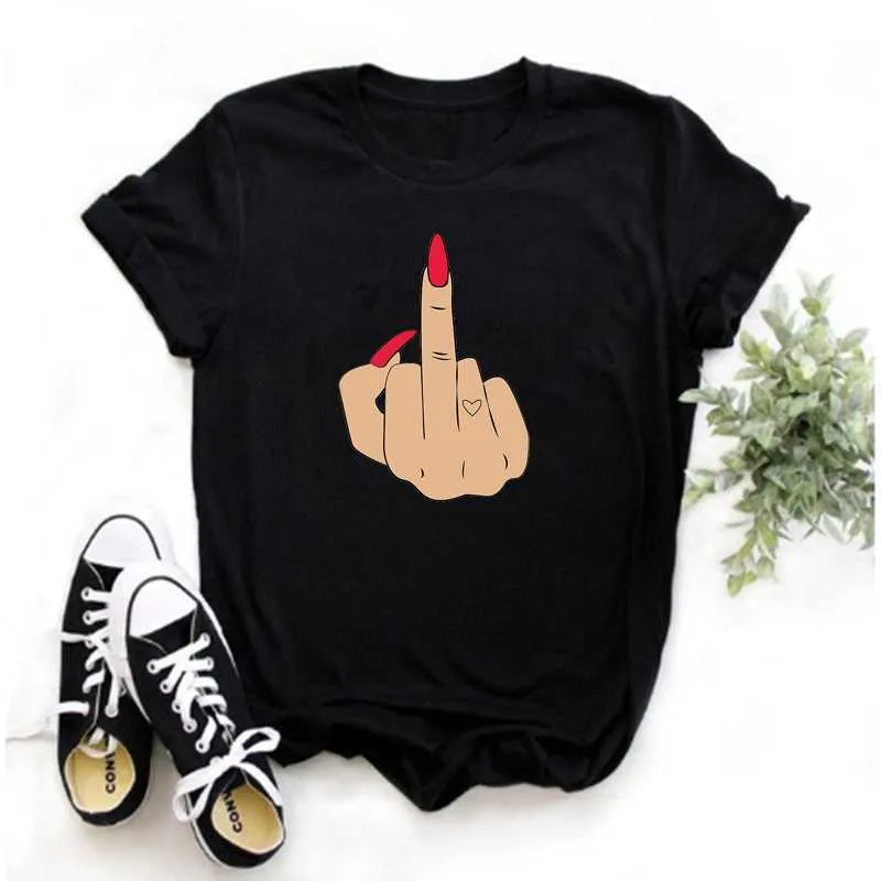Mayos Fingerprint печать футболка женская мода Harajuku красный 90S футболка для ногтей женский панк хип-хоп футболка X0628