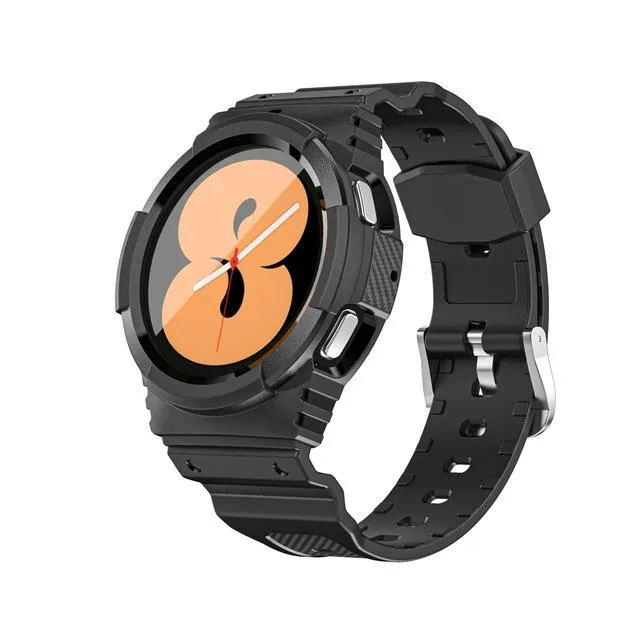 Bracelets de montre bande de fibre de carbone pour Galaxy 4 Correa accessoires intelligents bracelet de boîtier robuste en TPU 20mm183D
