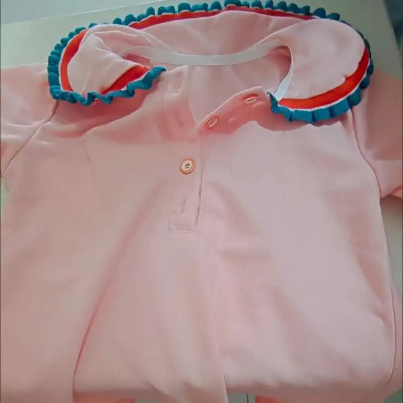 Filles Polo Chemise Robes À Manches Courtes Enfants Été Style Occidental Coton Peter Pan Col Bébé Princesse Petite Robe Enfant Q0716