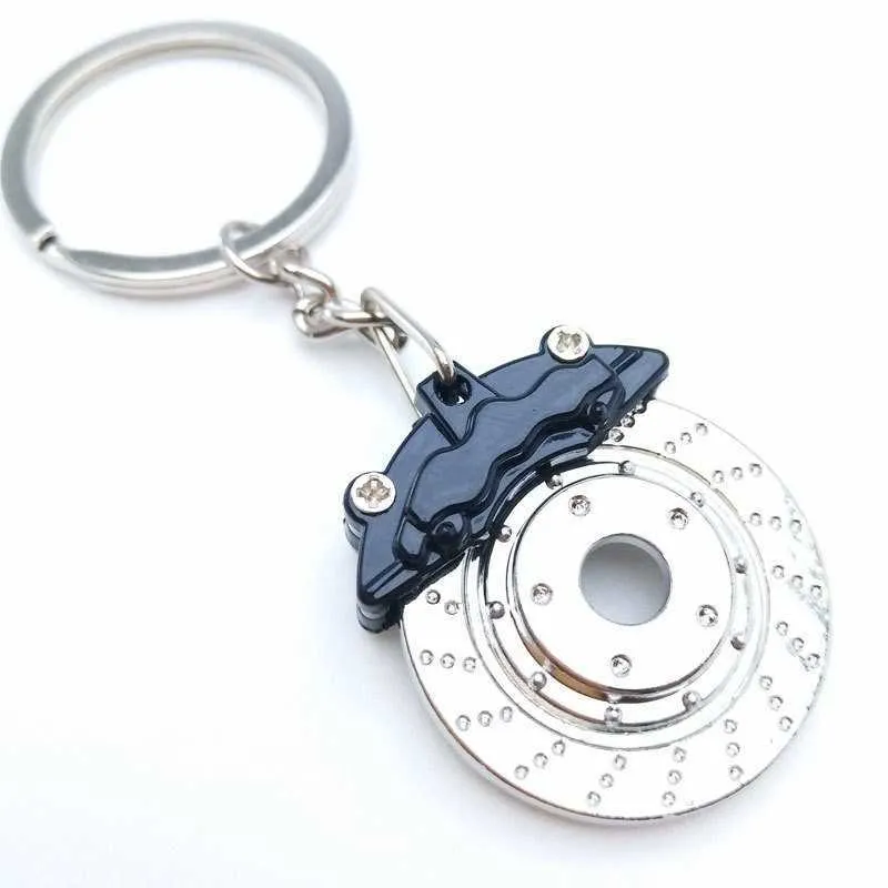 Cadeau créatif voiture porte-clés en métal Turbo Gear Hub pendentif disque de frein amortisseur pendentif porte-clés porte-clés cadeau accessoires de voiture G1019