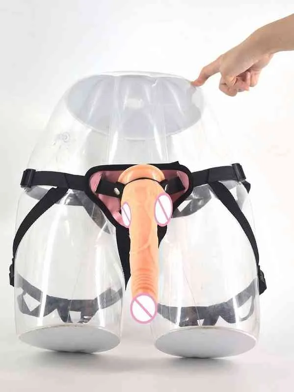 NXY Dildos Wear Pene simulado Diversión Pantalones de cuero falso Marido y esposa Dispositivo de placer sexual Juguetes sexuales para adultos 0221