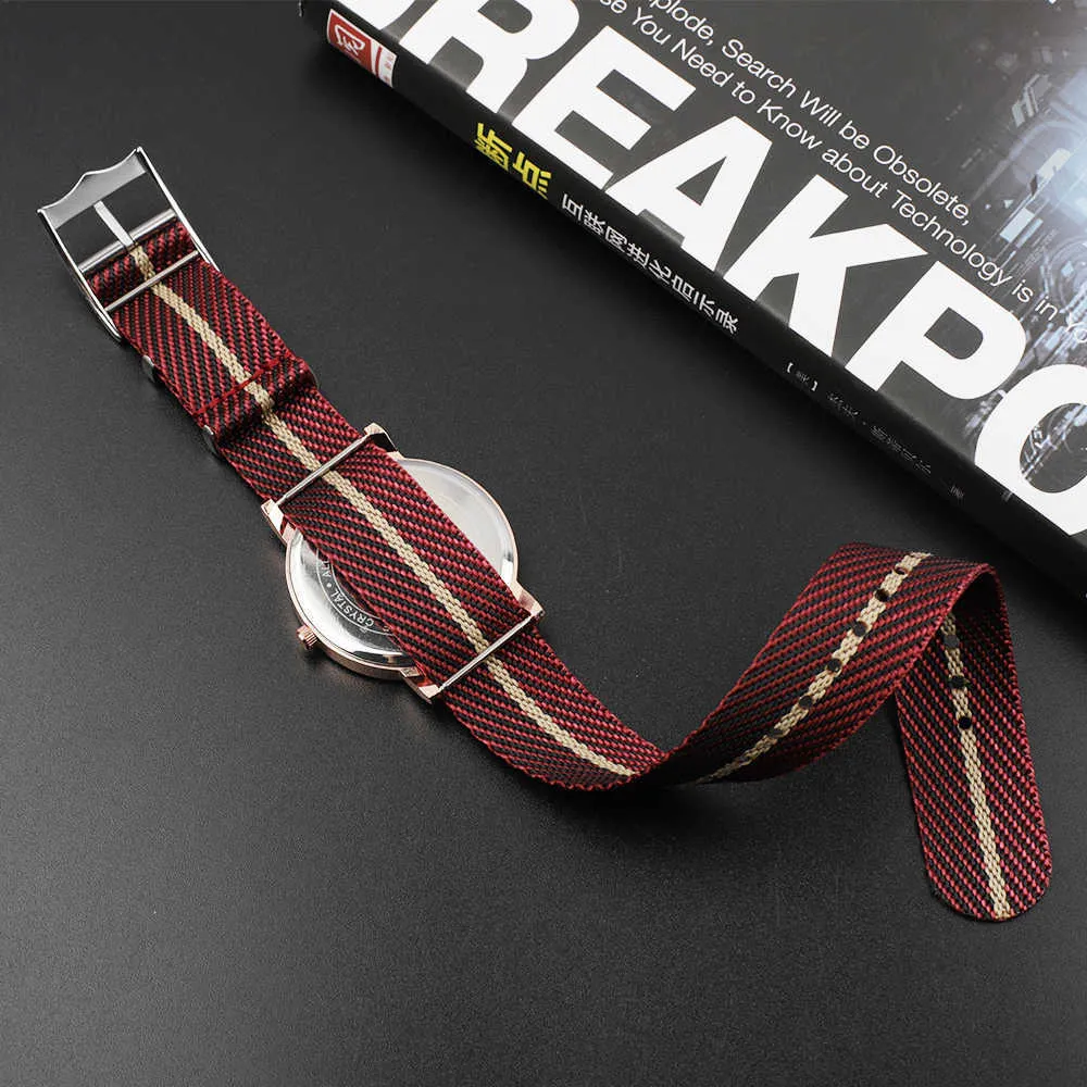 20mm 22mm de relógio NATO Strap Nylon Premium Selft Selt Substitui