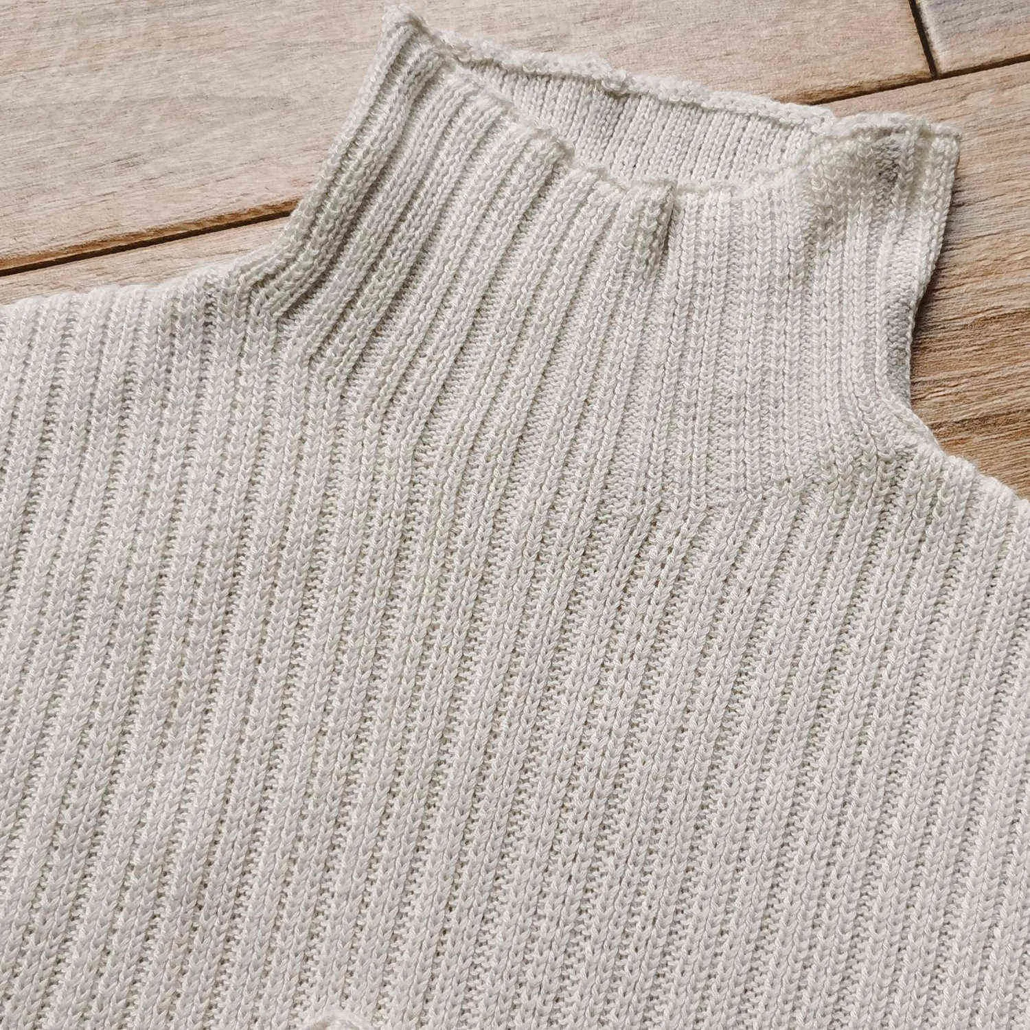 BOOFEENAA Y2k tricoté pull à col roulé gilet à manches longues solide Indie Vintage Crop hauts automne hiver vêtements femmes C88-DZ20 Y0825