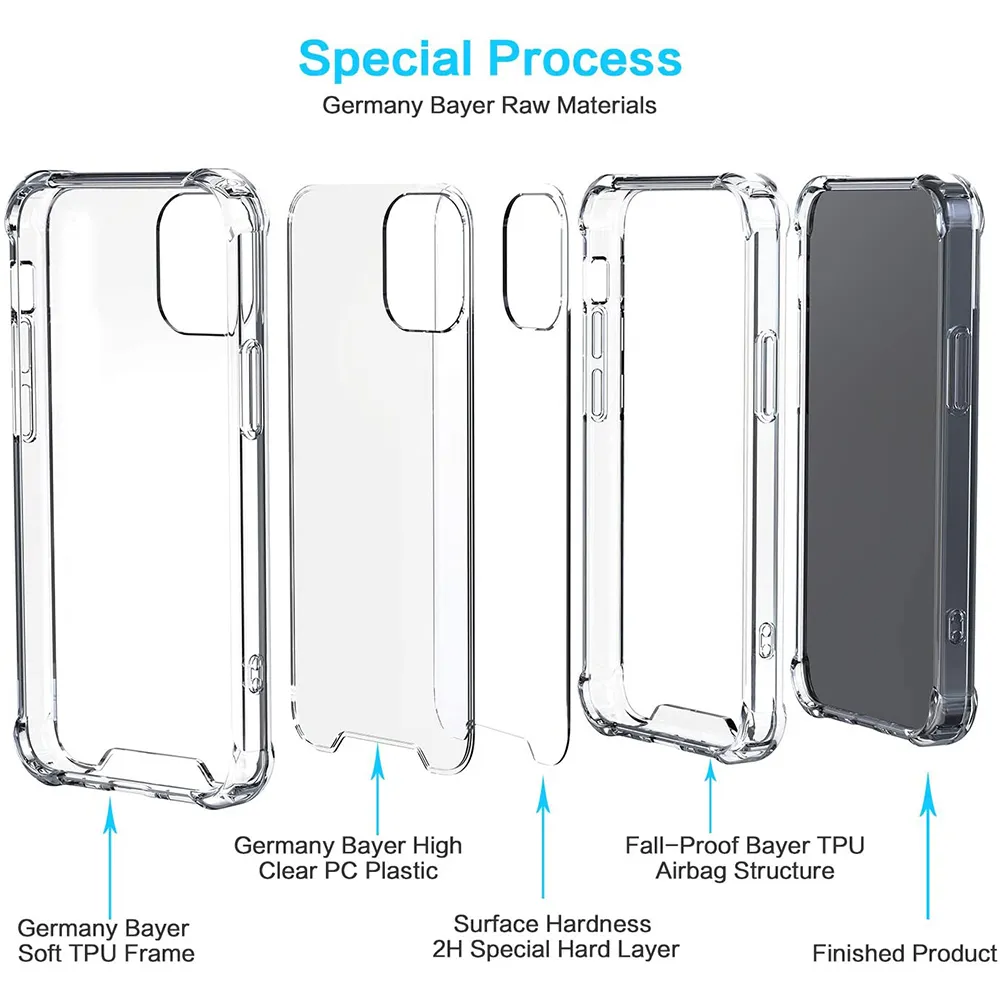 Lyxklara fall för Samsung Galaxy S20 Fe S10 S9 S8 Plus Hybrid Transparent PC Hard Cover Note 10 Lite 9 8 S7