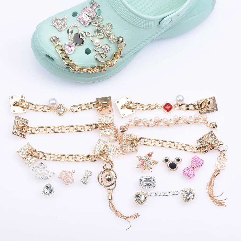 신발 부품 액세서리 Dijes 브랜드 신발 및 모자 디자인 다이아몬드 Jibz 어린이 선물 금속 보석 무료 배송 J0520