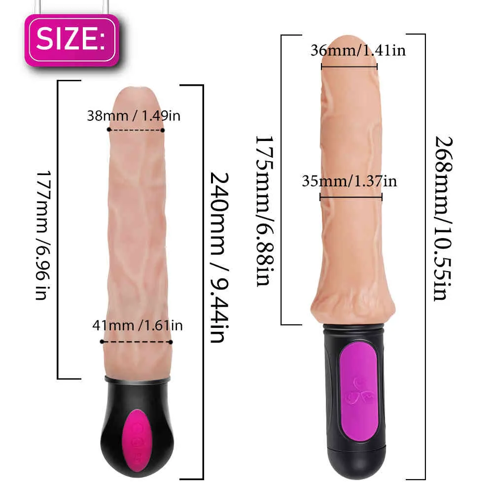FLXUR 12 Modus Verwarming Realistische Dildo Flexibele Zachte Siliconen Penis G Spot Vagina Vibrator Masturbator Seksspeeltje Voor Vrouwen Y03203076675