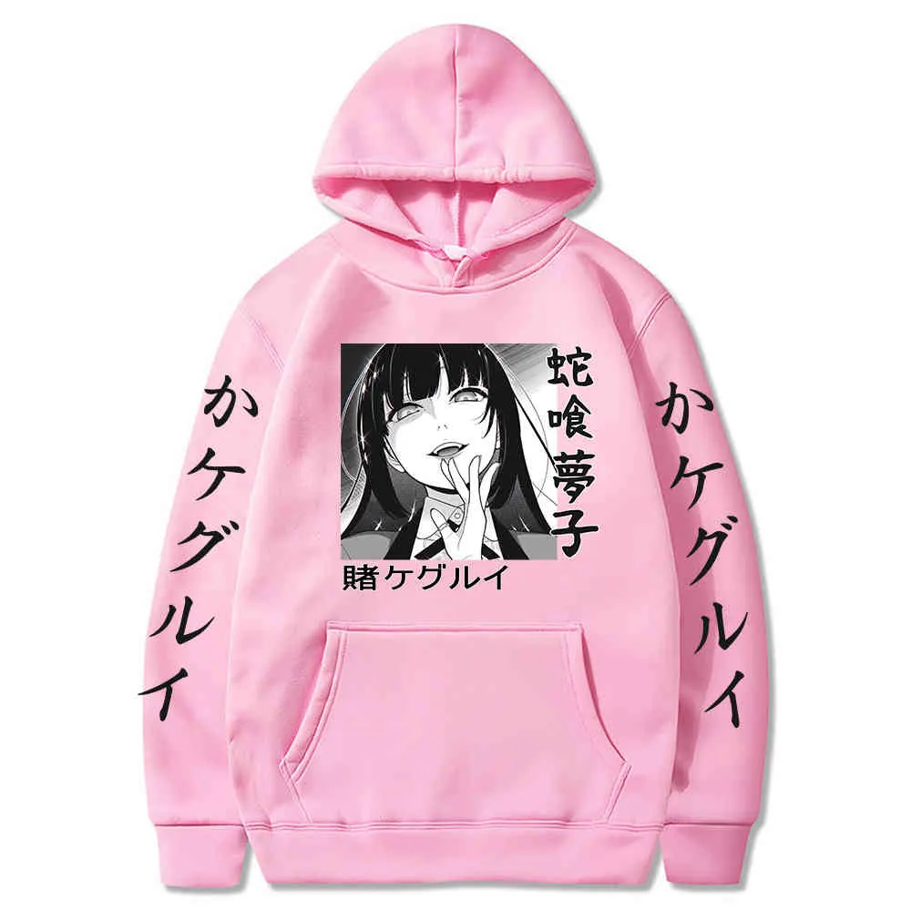 Kakegurui hoodies cosplay casual yumeko jabami hoodies män hajuku anime hoodie hooded kläder y0319