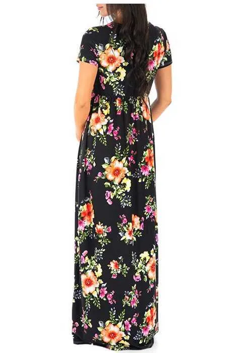 2020 Bayan Giysileri Gebelik Elbiseler Kısa Kollu Floret Akşam Annelik Uzun Elbise Fotoğrafçılık Yaz Hamile Giyim X0902