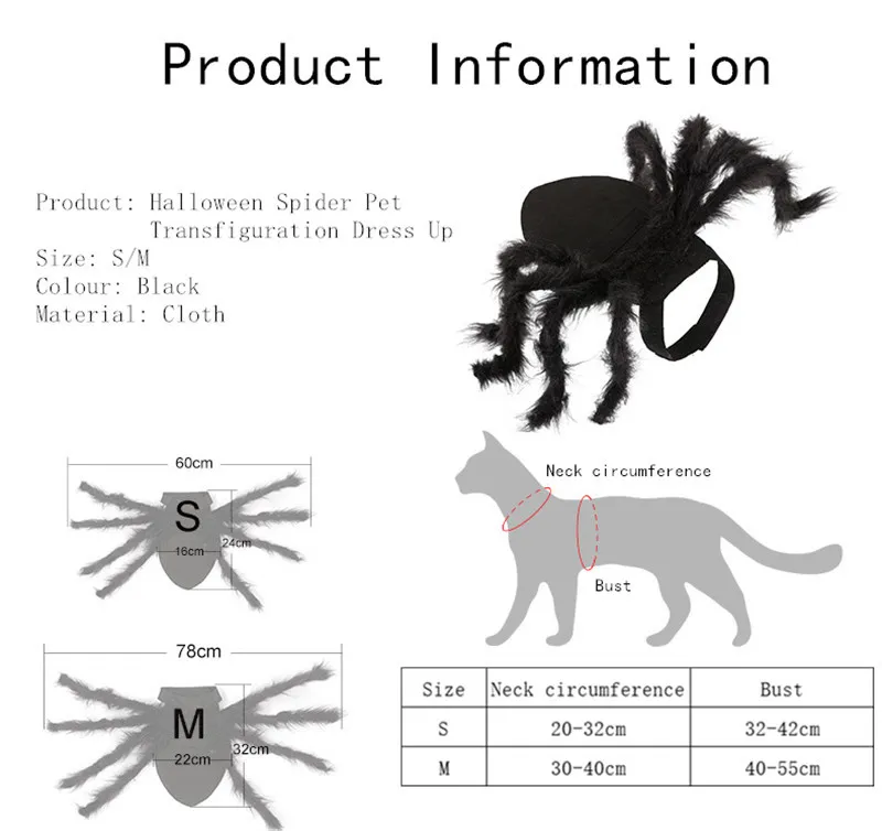 Pet Super Super Funny Dress Up Accessories Halloween Small Dog Costume Cat Cosplay Spider3113739