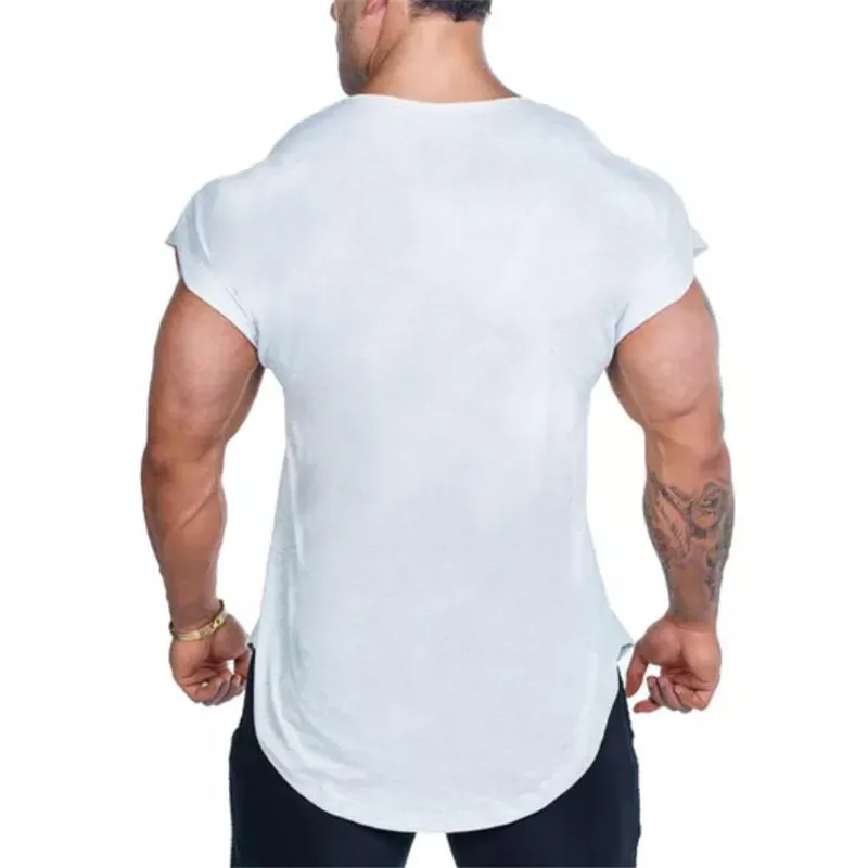 Muscleguys Vêtements Fitness Débardeur Hommes Coton Juste Gymnases Chemise sans manches Gilet de musculation Survêtements sportifs Vêtements musculaires 210421