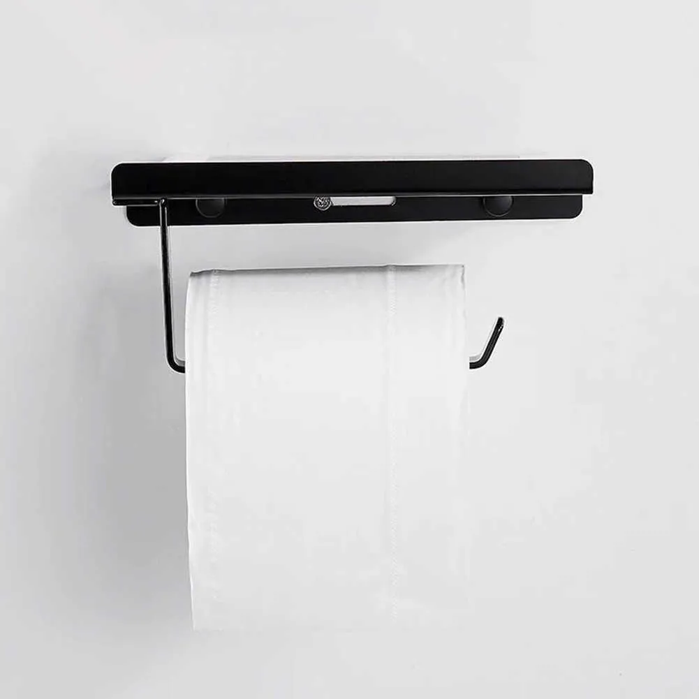 Suporte de papel higiênuo montado na parede Moblie Telefone de armazenamento de telefone prateleira rolo de cozinha