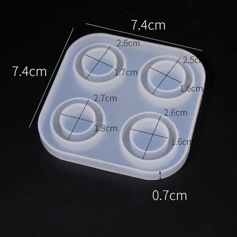 Baking Moulds Flat Rings Mould Collection Handmade Jewelry Tools DIY Making Ring Silicone Molds For Resin Crystal Epoxy2587
