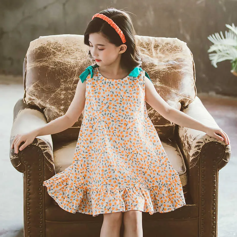 Sommer Neue Mädchen Kleid 10 Kleid Mädchen Kind 9 Mode Ärmellose Prinzessin Kleider 2 bis 12 Jahre Altes Kleinkind mädchen Sommer Kleidung Q0716