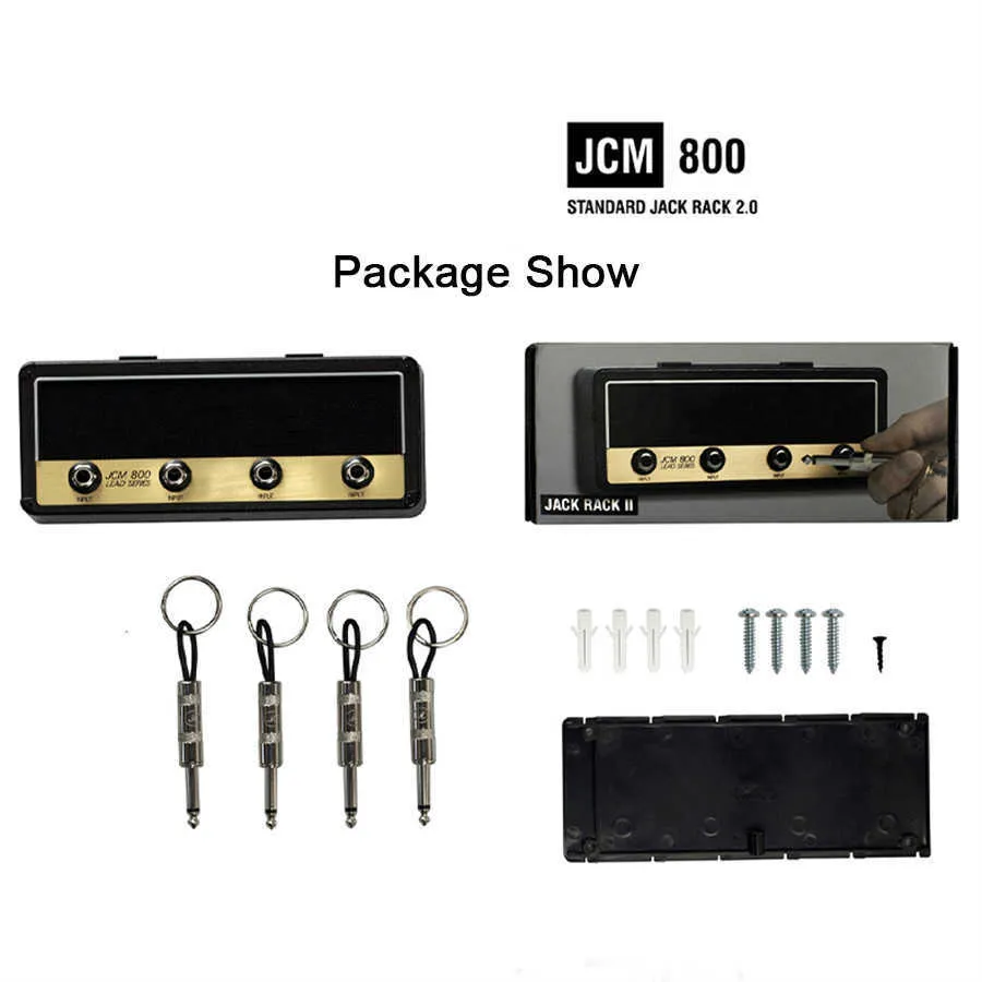 Stockage de clés Rock Guitar Porte-clés Jack II Rack 2.0 Clé électrique Rack Amp Vintage Amplificateur JCM800 Standard Cadeau 210609