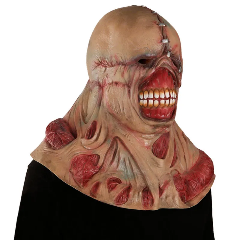 Halloween Zombie Scary Tyrant Cosplay Nemesis Costume Props Horror Movie Latex Masks