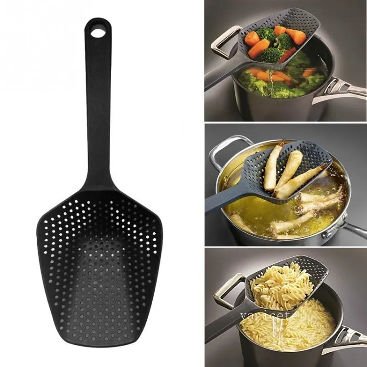 Filtre antiadhésif Cuillère Passoire Fuite Passoire alimentaire Passoire résistante à la chaleur Cuillère fendue Eco-Friendly Noodle Drainer T2I52697