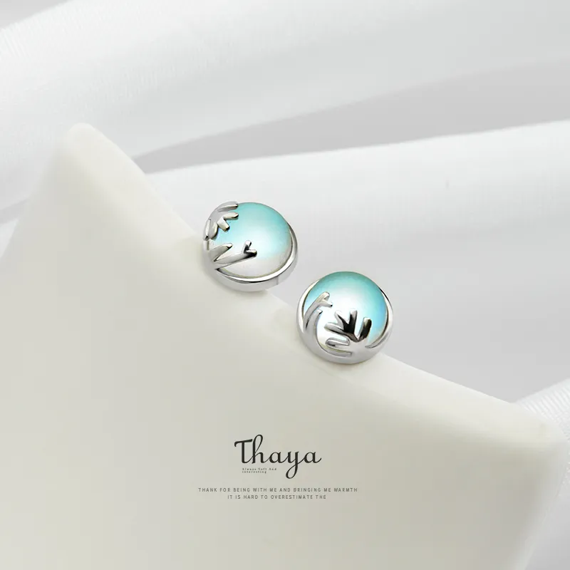 Thaya 925シルバーオーロラフォレストイヤリングイヤリングオリジナルデザインジュエリー女性エレガントギフト210506259Q