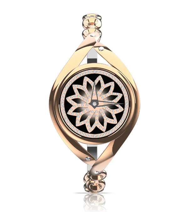 LEMFO Exquisito 11 MM Esfera Delgada Diosa Relojes Pulsera Presión Arterial Ritmo Cardíaco Monitoreo Fisiológico Reloj Inteligente Para Mujer Wris1875