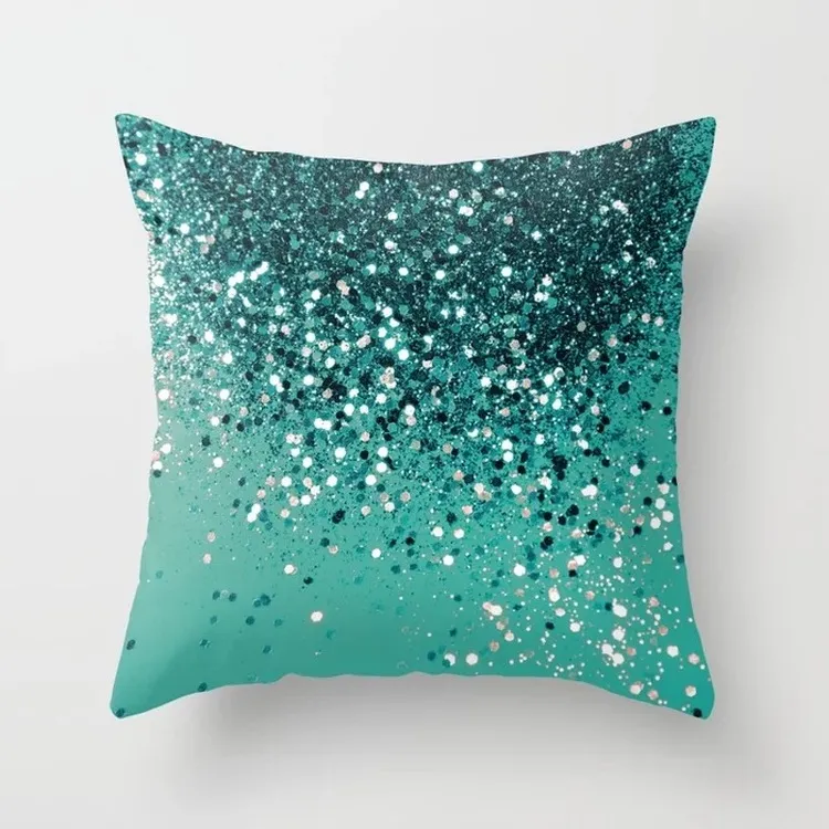 Poszewka Solid Color Glitter Silver Bling Throw Pillow Case Pillowcover Do Sofa Home Decor Poduszka Pokrywa Pościel Dostawy T2I52249