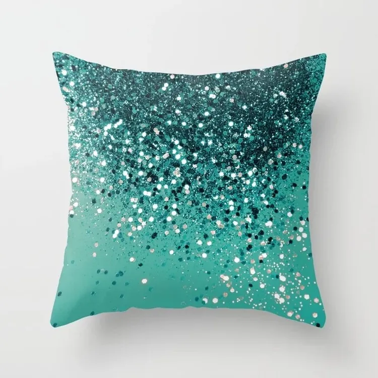 Poszewka Solidna Kolor Glitter Srebrny Bling Throw Pillow Case Pillowcover Na Sofa Home Decor Poduszki Dekoracyjne T2I52249