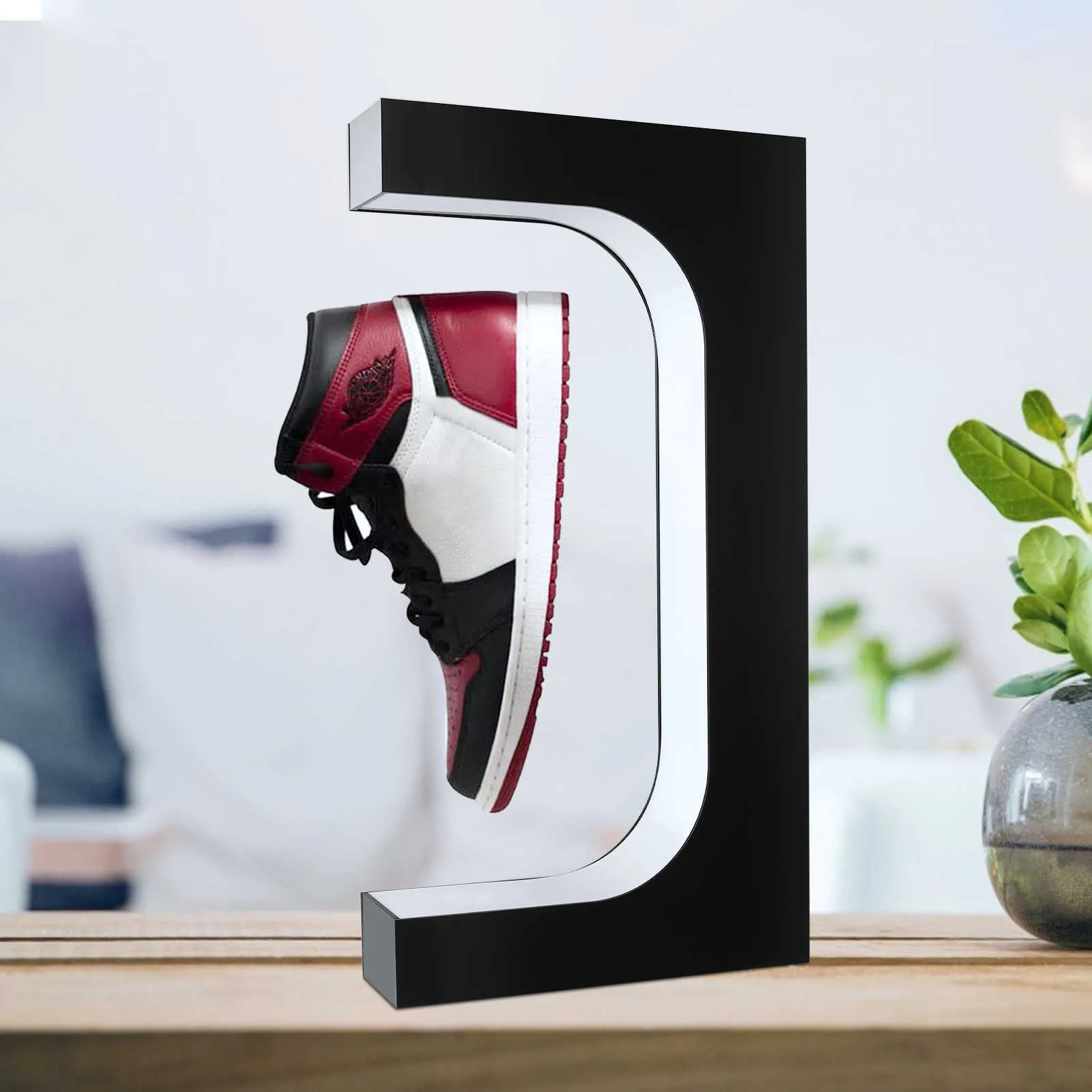 Magnétique Lévitation LED Chaussure Flottante Rotation à 360 Degrés Présentoir Sneaker Stand House Home Shop Shoe Display Holds Stand 211272d