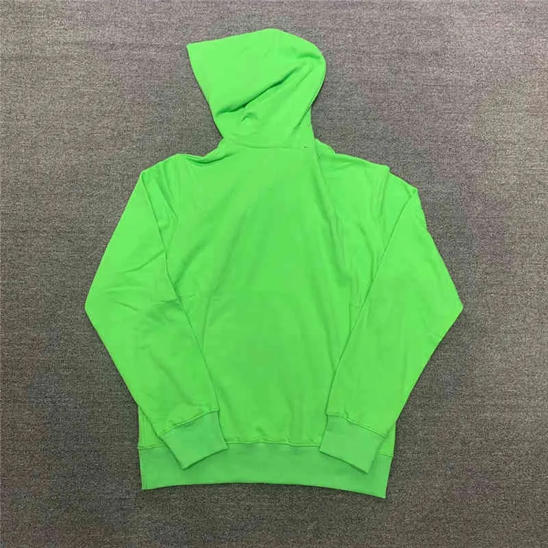 Green Foam Printing Sp5der Young Thug 555555 Angel Hoodie Herren Damen Spinnennetz Muster Pullover Sweatshirts