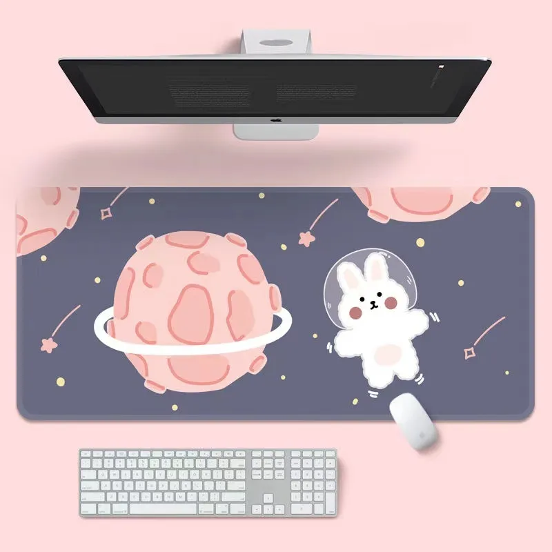 Cute Creative Game Computer Keyboard Long Table Mat Kawaii Desk Teen Girls Mouse Pad Bedroom Office Supplies