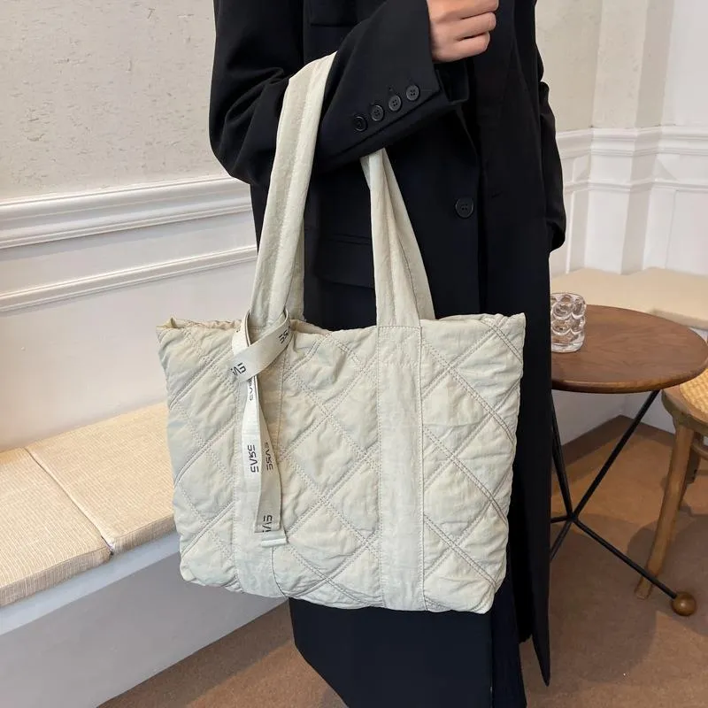 Sac fourre-tout automne et hiver sac à main mode féminine sac à bandoulière grande capacité veste rembourrée en coton