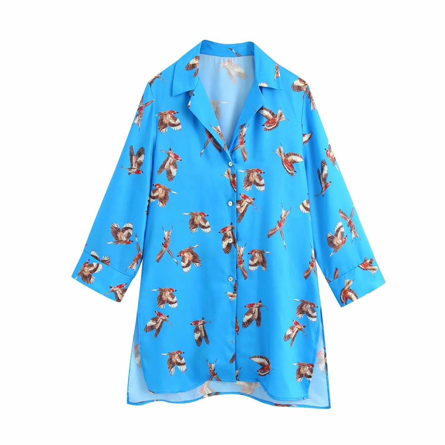 Foridol Neon Blue Women Set Animal Print Satin Två Pieces Top Shorts Suits Oversized Summer Set Kvinnors Kläder Matchning Set 210415