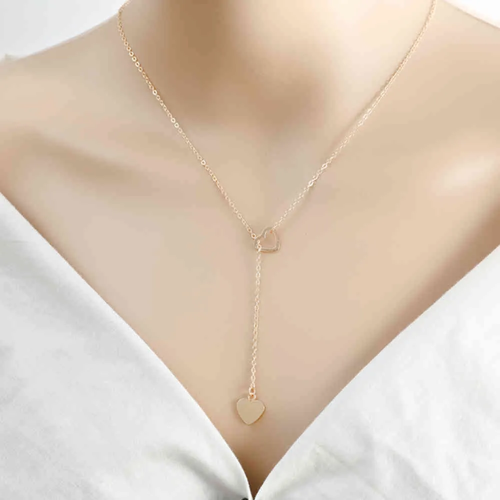 Collana con ciondolo a forma di cuore in argento placcato oro Bijoux gioielli da fidanzamento matrimonio da donna regalo sposa all'ingrosso