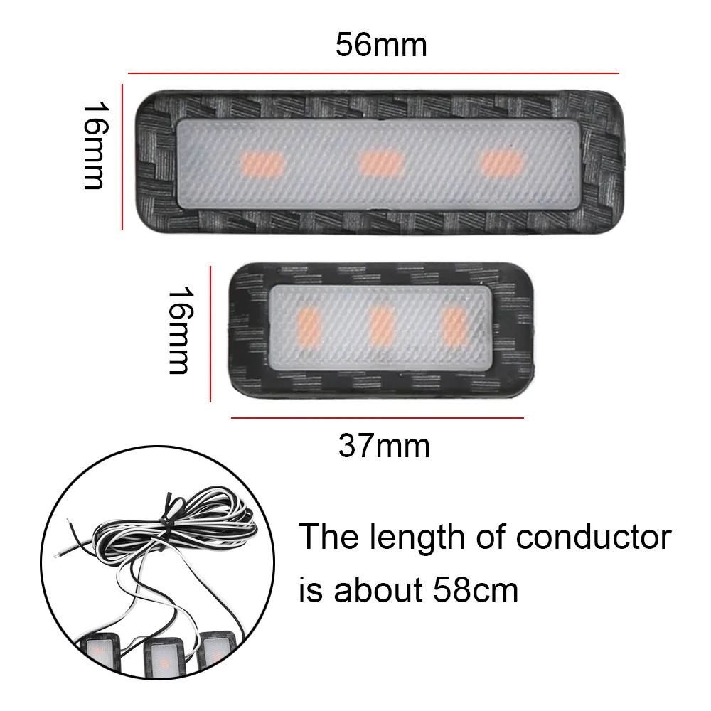 Car Door Handle Decoration Light Led Lamp Ambient Lights For Universal Auto Storage Boxes Interior Car Gadget Accessories