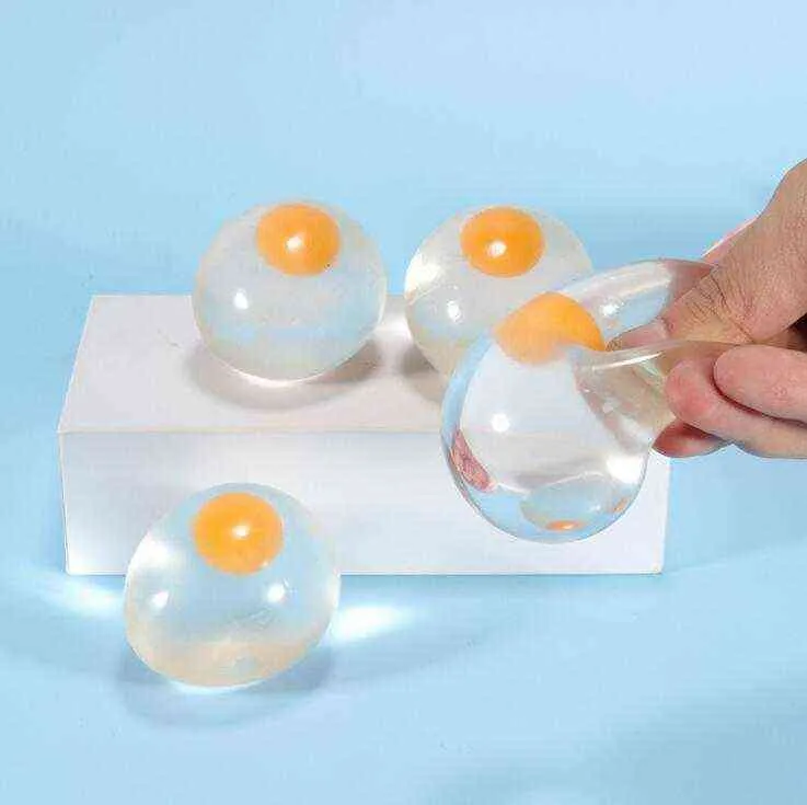мягкая яичная резина Новинка Антистрессовый мяч мягкая большая жидкость Fun Splat Egg Venting Balls сжимающая игрушка Забавный подарок для детей Y1210