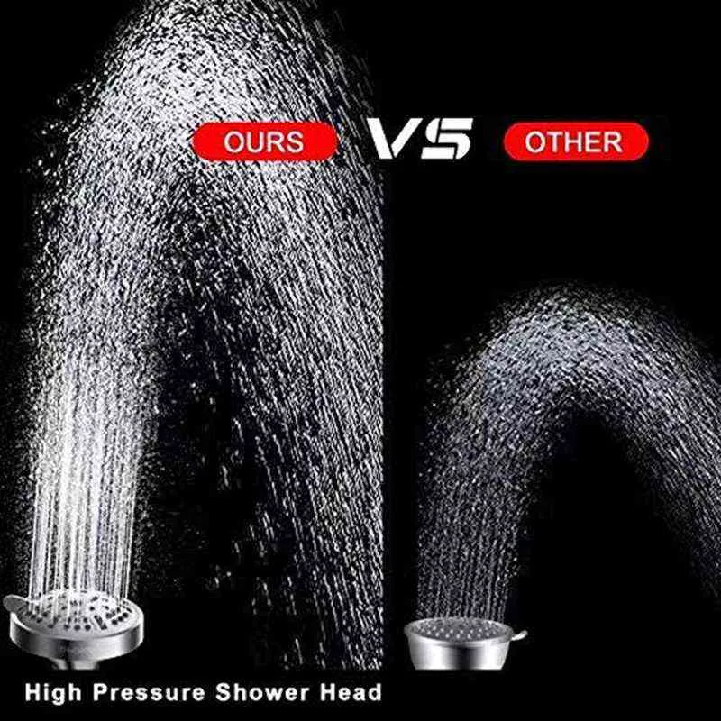 Tête de douche fixe haute pression mises à niveau 9 fonctions de douche de douche de douche de douche multifonctionnelle Montoir mural de douche fixe H1209