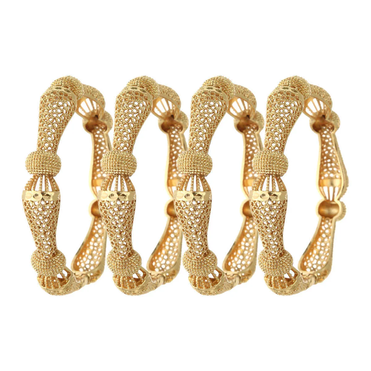 Indiase Saoedi-Arabië gouden kleur BangleBracelet Dubai armbanden voor vrouwen Afrika sieraden Ethiopische bruiloft bruid cadeau Q0719