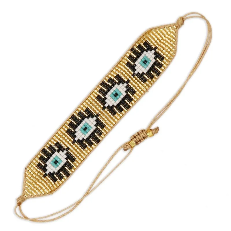 BLUESTAR Böhmisches Armband, Geschenk, Miyuki-Armbänder für Frauen, türkischer Augenperlen-Schmuck, handgefertigter Schmuck 2021