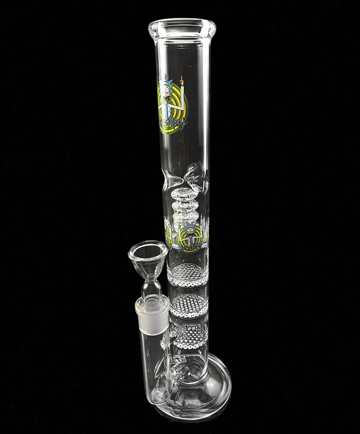 Glazen Waterpijp Triple Kam Waterleidingen Dab Booreilanden Glazen Waterpijpen Birdcage Ash Catcher Percolator Voor Roken 18.8mm gezamenlijke cheechshop