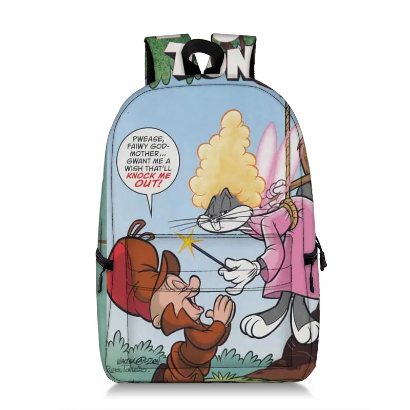 Bugs Bunny Pattern Student Bags Print Backpack High Quality Comfortable Large Capacity Novel Fun School Trip Play3097980