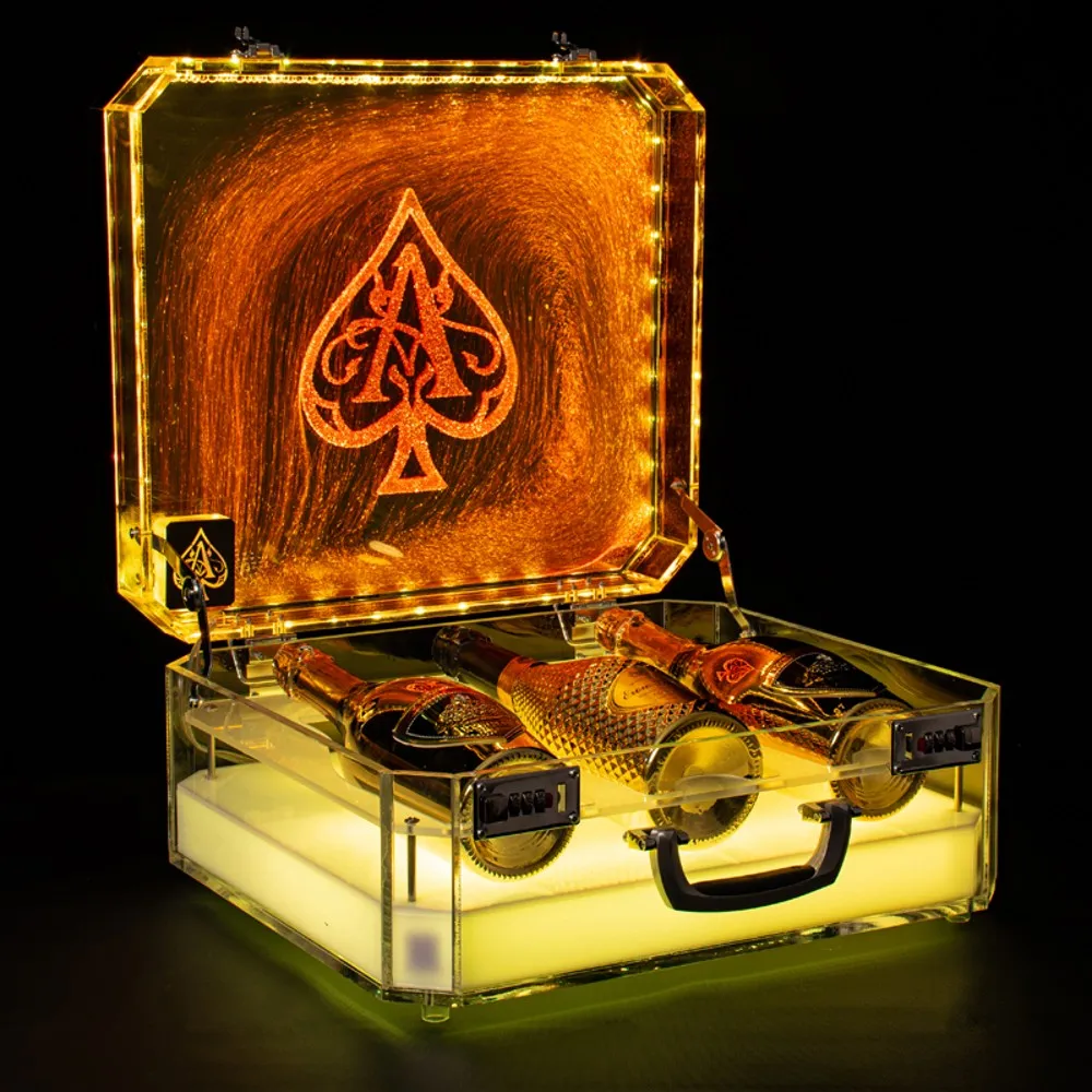 New Ace of Spade LED Luminous Champagne Cocktail Wine Bottle Display Case Bar Bottle Presenter For Night Club Party Lounge Bar271k