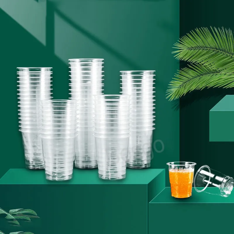 160 ml Wegwerp Plastic Cup Transparante Beverage Mok Degradeerbare Bruiloft Wijn Cups Hotel Restaurant Disposables Mokken BH6189 TYJ