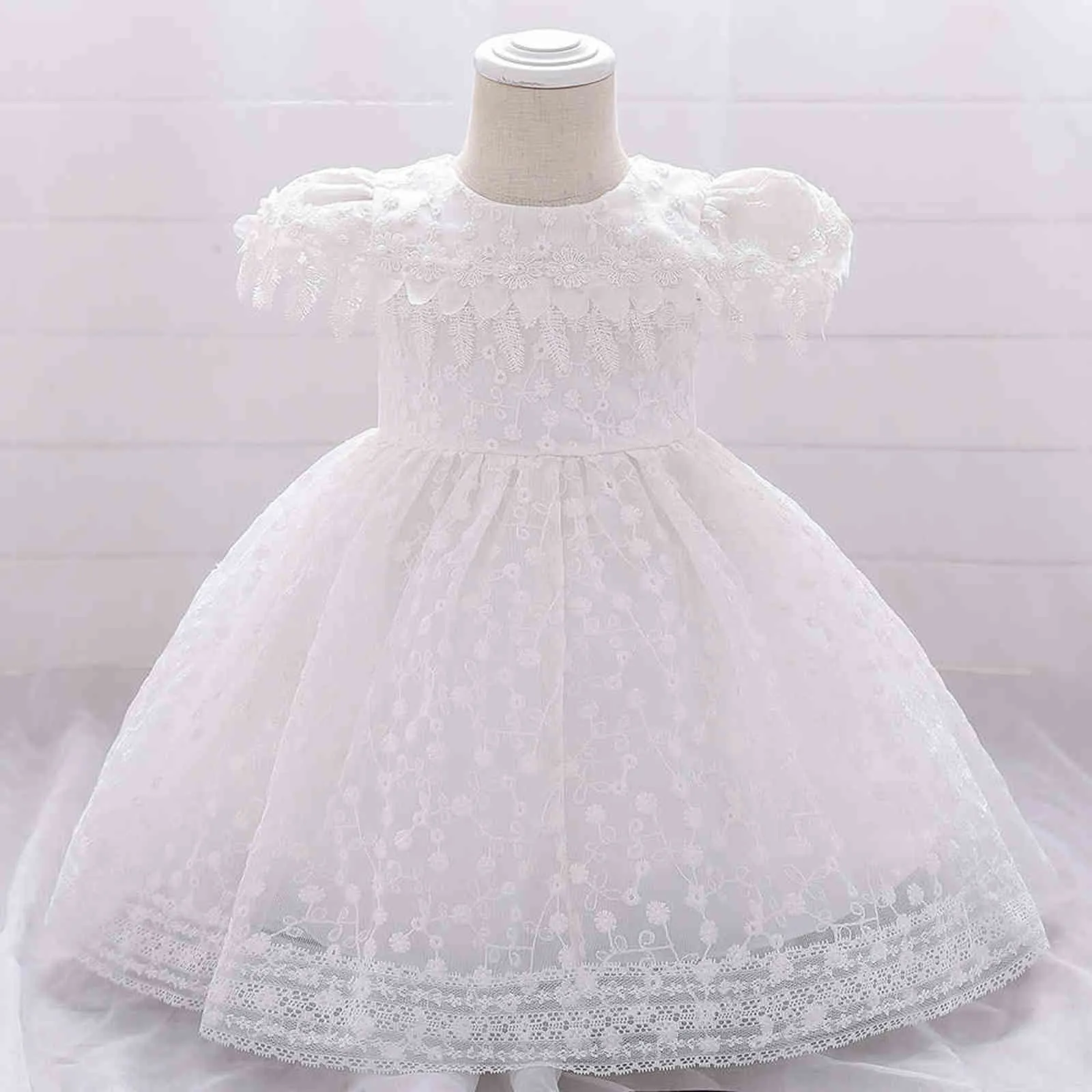 Baby Baptism Dresses For Girl Christening Gowns Wedding Party Lace Dress Infant Baby 1st Year Birthday Princess Dress G1129