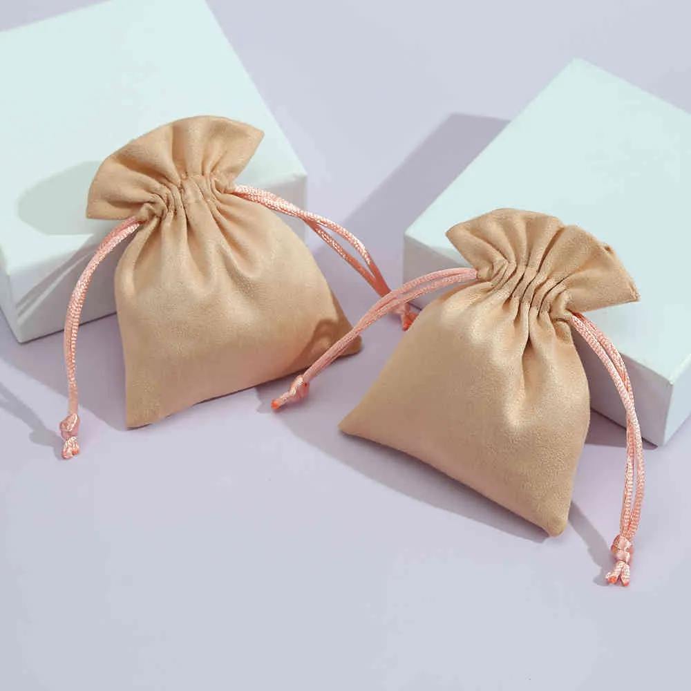 High Quality flannel Storage Velvet Bags Beads Tea Candy Jewelry Organza Drawstring Bag for Wedding Christmas Gift Pouches264M