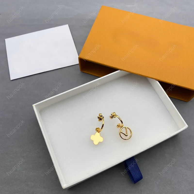 Brincos femininos designer brincos de argola moda anel de orelha marcas jóias de ouro brinco letras l parafuso prisioneiro heanpok inteiro novo 22261k