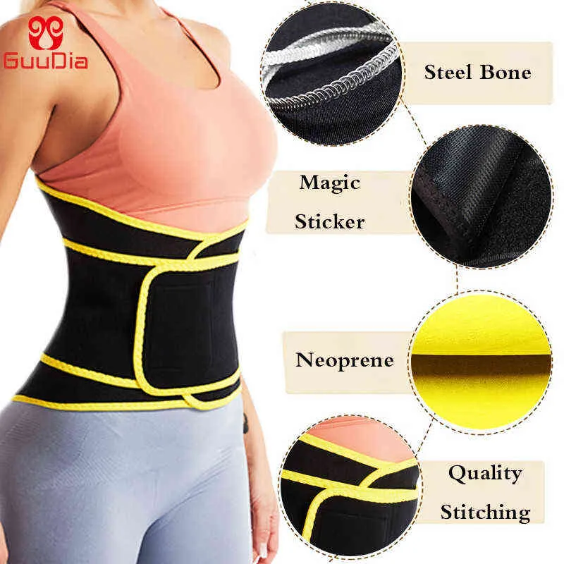 GUUDIA femmes taille formateur Sauna ceintures de sueur ventre contrôle ceinture corps Shaper ceinture perte de poids Corset Corset Shapewear 21128303282