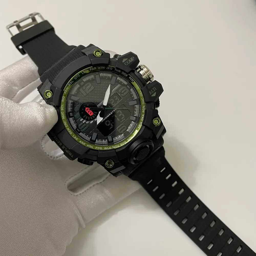 Męskie luksusowe sporty obserwuje cyfrowe zegarek wojskowy odporny na szok na rękę na rękę na rękę kwarcowy kwarc mody oryginalne pudełko relOJ252y