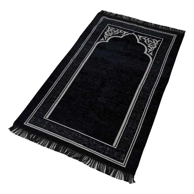 Carpets Chinese Islamic Luxury Meccan Woven Chenille Prayer Rug Janamaz Sajadah 70X110CM2705